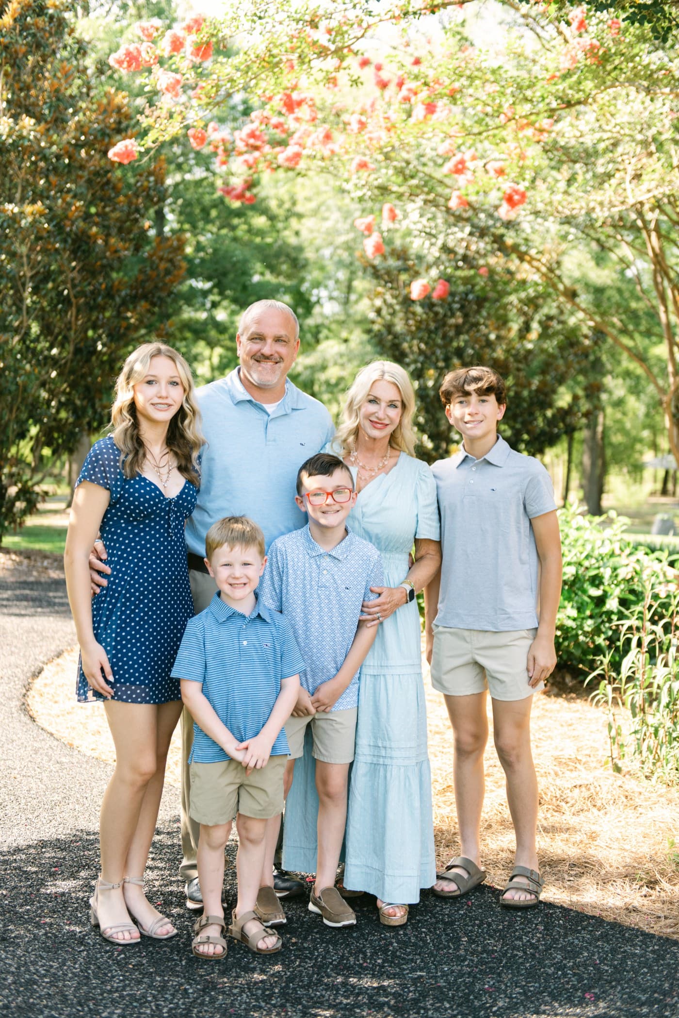 Keri H. Carroll with her husband Luke and their four children, Sadie, Jaxon, Easton, and Corbin